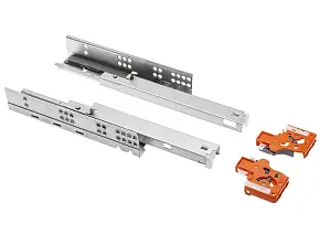Направляющие скрытого монтажа MODERN SLIDE L-250 полного выдвижения для деревянных ящиков с выталкивателем (Push to open), плита 16-19 мм — купить оптом и в розницу в интернет магазине GTV-Meridian.